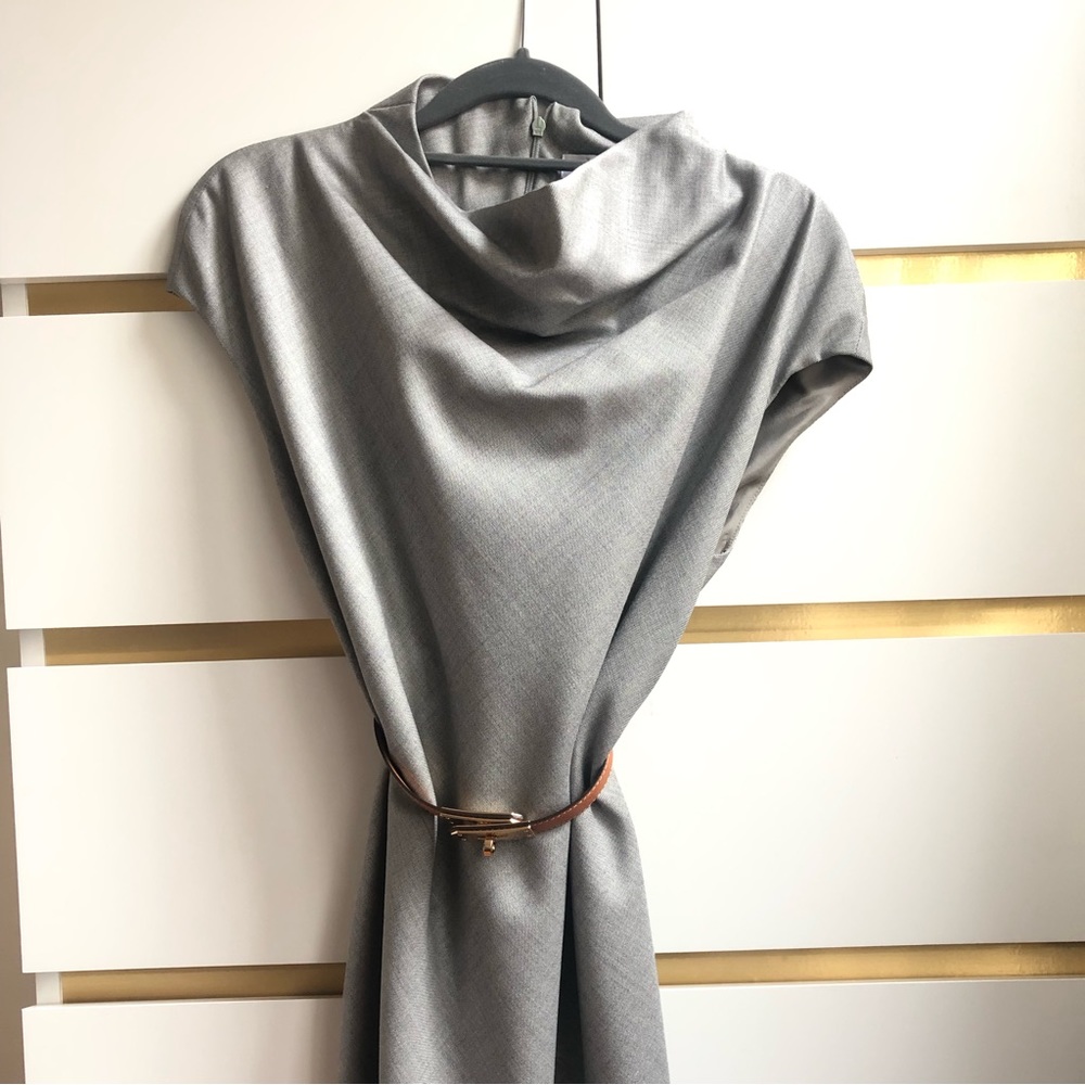 Max Mara cowl neck sleeveless dress